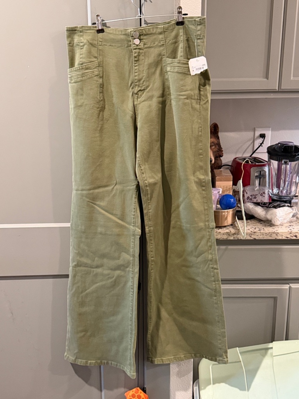 Altar'd State Olive Green Wide-Leg Pants